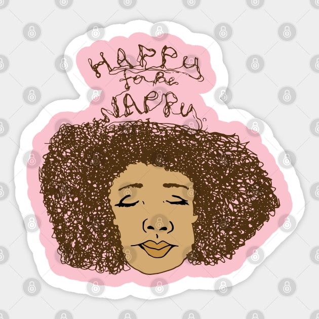 Happy To Be Nappy Sticker by lodesignshop